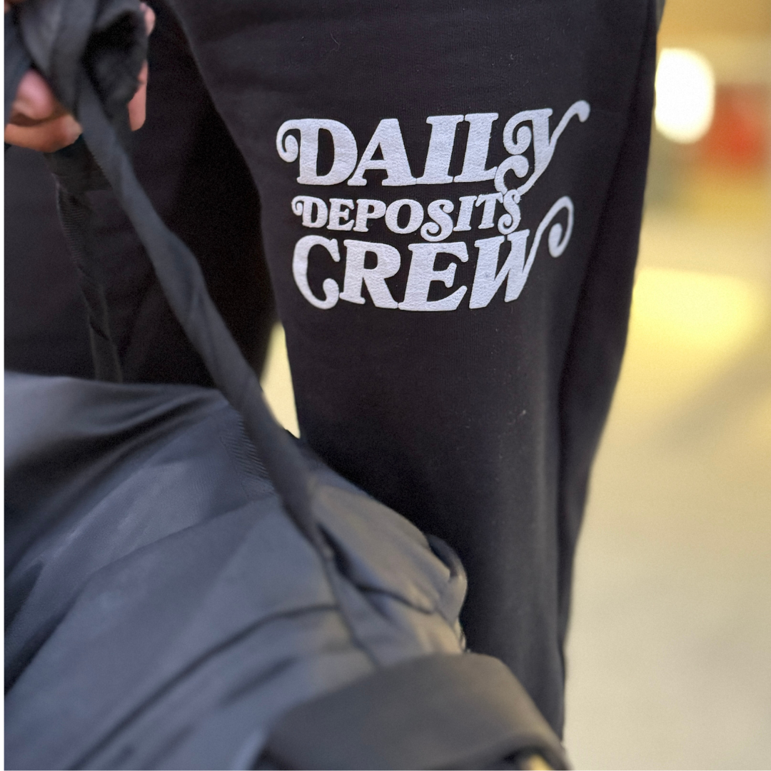 Daily Deposits Crew Open Bottom Joggers